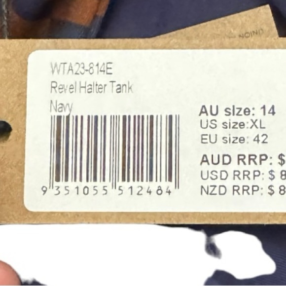 Thrills Revel Halter Tank Bikini Top nwt - Picture 5 of 6